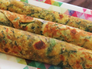 Palak Paratha Roll - Spinach Flatbread Recipe