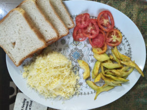 Avocado Cheese Tomato Bread Prep