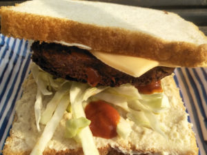 Protein Tikki Sandwich Served