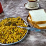 Egg Bhurjee with Bread Slice and Tea