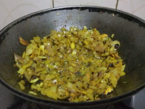Onions added and fried