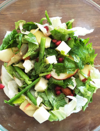 Apple Asparagus Almonds Salad