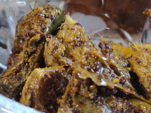 Green Mango Pickle - Dry - Salty - Vidarbha Recipe